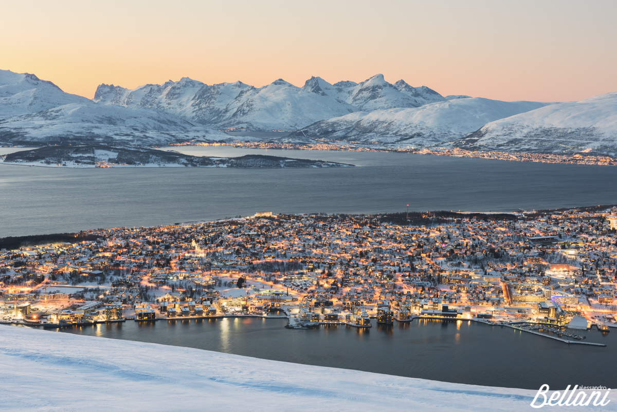 Tromsø during sunset NORWAY
